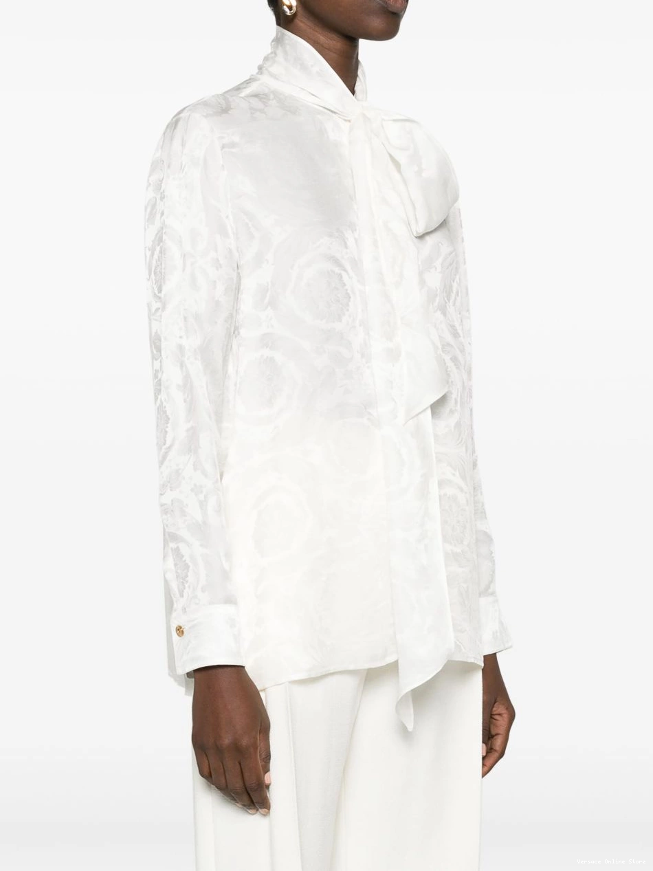 Cheap Women blouse Barocco-jacquard satin Versace 0713